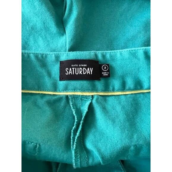 Kate Spade Saturday Teal Cuffed Shorts- Size 2 - Picture 4 of 5